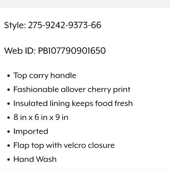 Betsey Johnson Skulls Flap Top Insulated Lunch Tote Bag - Picture 4 of 9